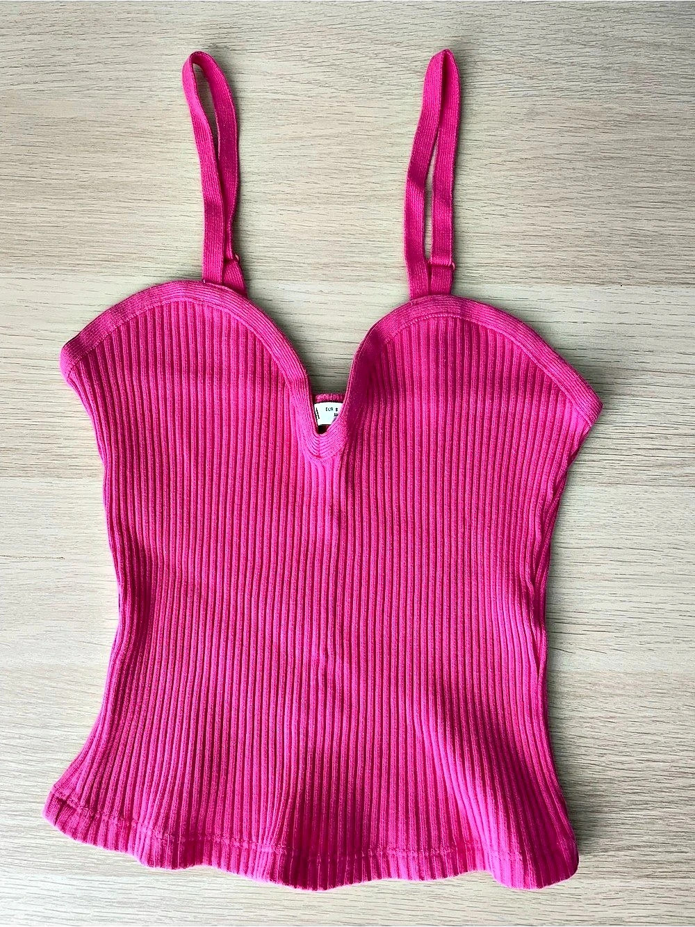 Zara Pink Ribbed Camisole